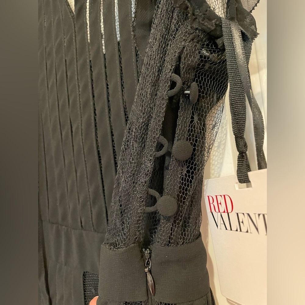 RED Valentino Sheer Trim Dress - Picture 8 of 16